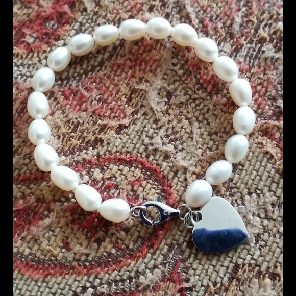 Sterling & Pearl Bracelet - Picture 7 of 11